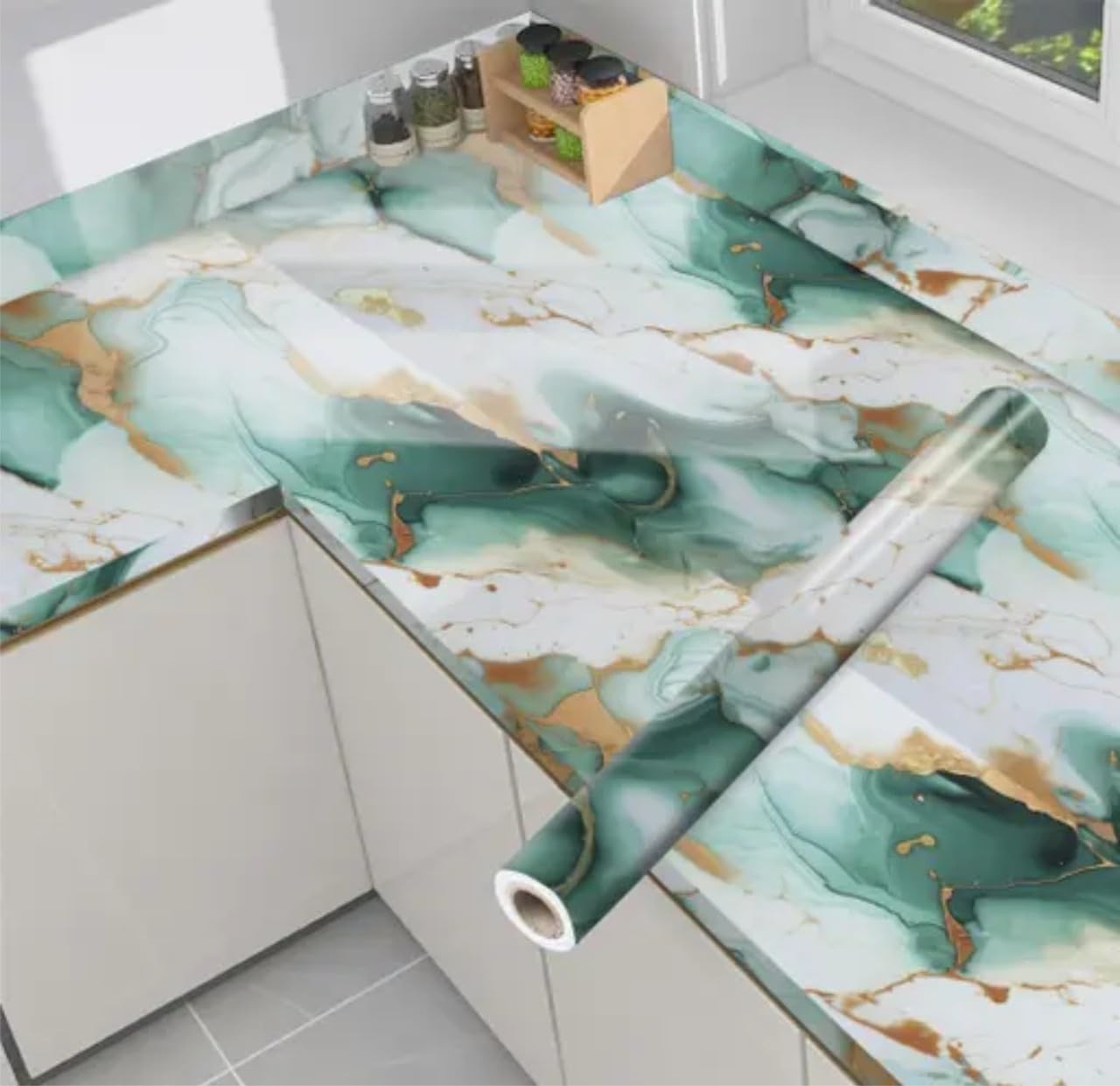 Beflix® Marble Peel and Stick Wallpaper for Home Decor, Waterproof Self-Adhesive Wall Stickers for Kitchen, Bathroom, Living Room – Wall Paper (60X200 CM) (Grey)