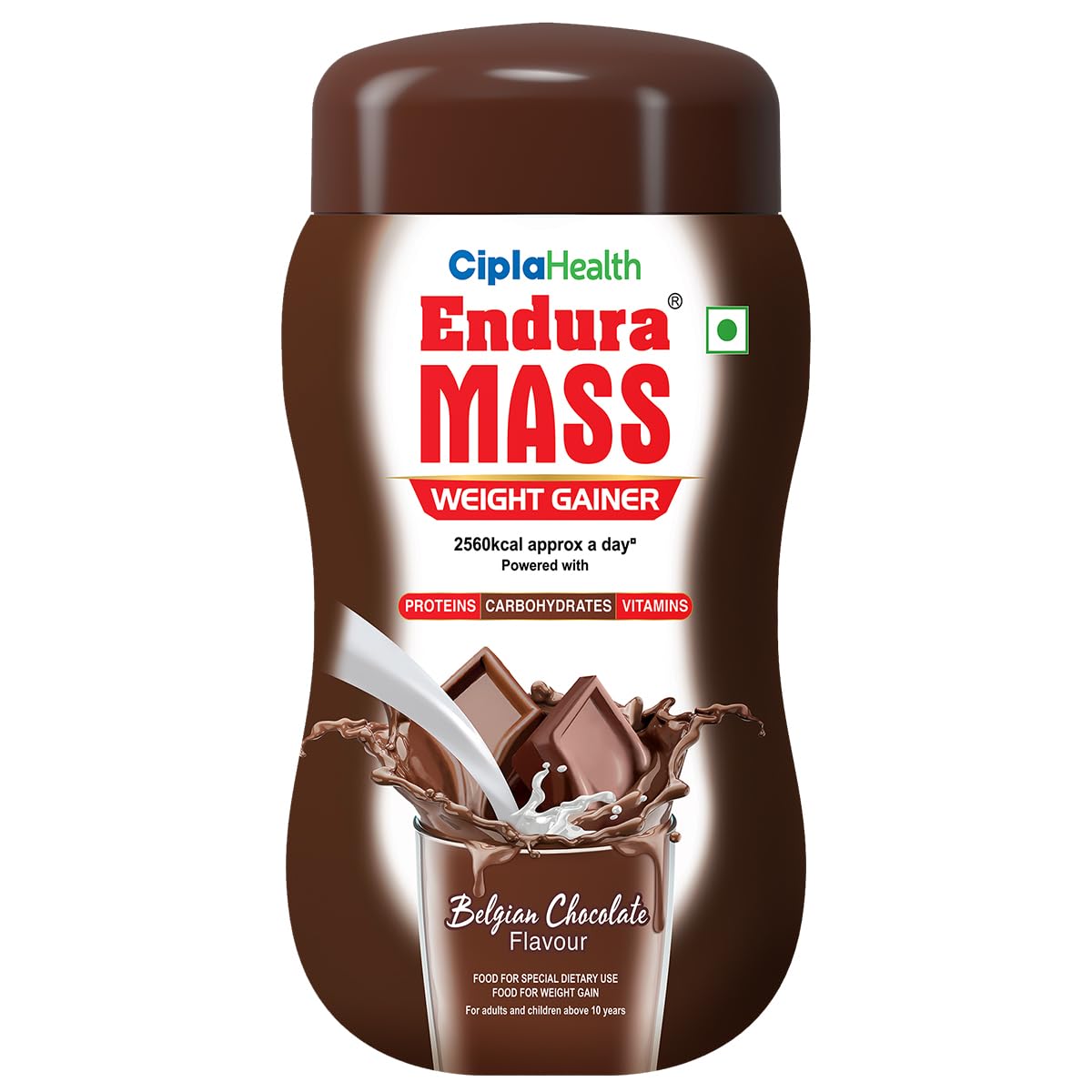 Endura Mass Weight Gainer Powder 550g Banana Flavour | Unique blend of 3 Sources of Protein, Carbs, Vitamins & Essential Minerals | Ideal for Children Above 10 Years, Men, Women & Athletes