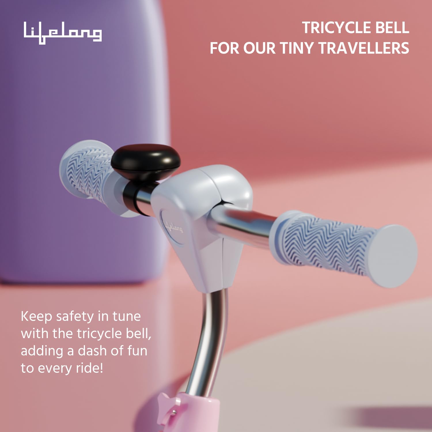 Lifelong Trike Cycle for Kids Cycle 2-5 Years - Tricycles for Boy & Girl - Baby Cycle - Bicycle for Kids - Bike with 3 EVA Wheels, Bell & Basket -Durable Tricycle with Parental Control - Springkart 