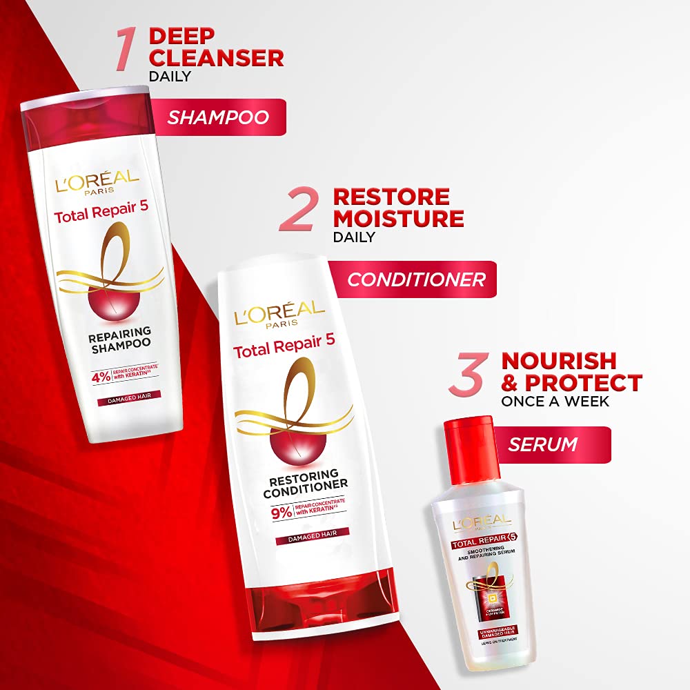 L'Oreal Paris Total Repair 5 Shampoo, 640ml (With 10% Extra) - Springkart 