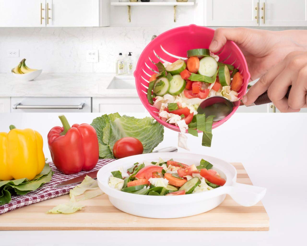Multipurpose Salad Cutter Bowl Easy to 60 Seconds Salad Maker Kitchen Tools - Springkart 
