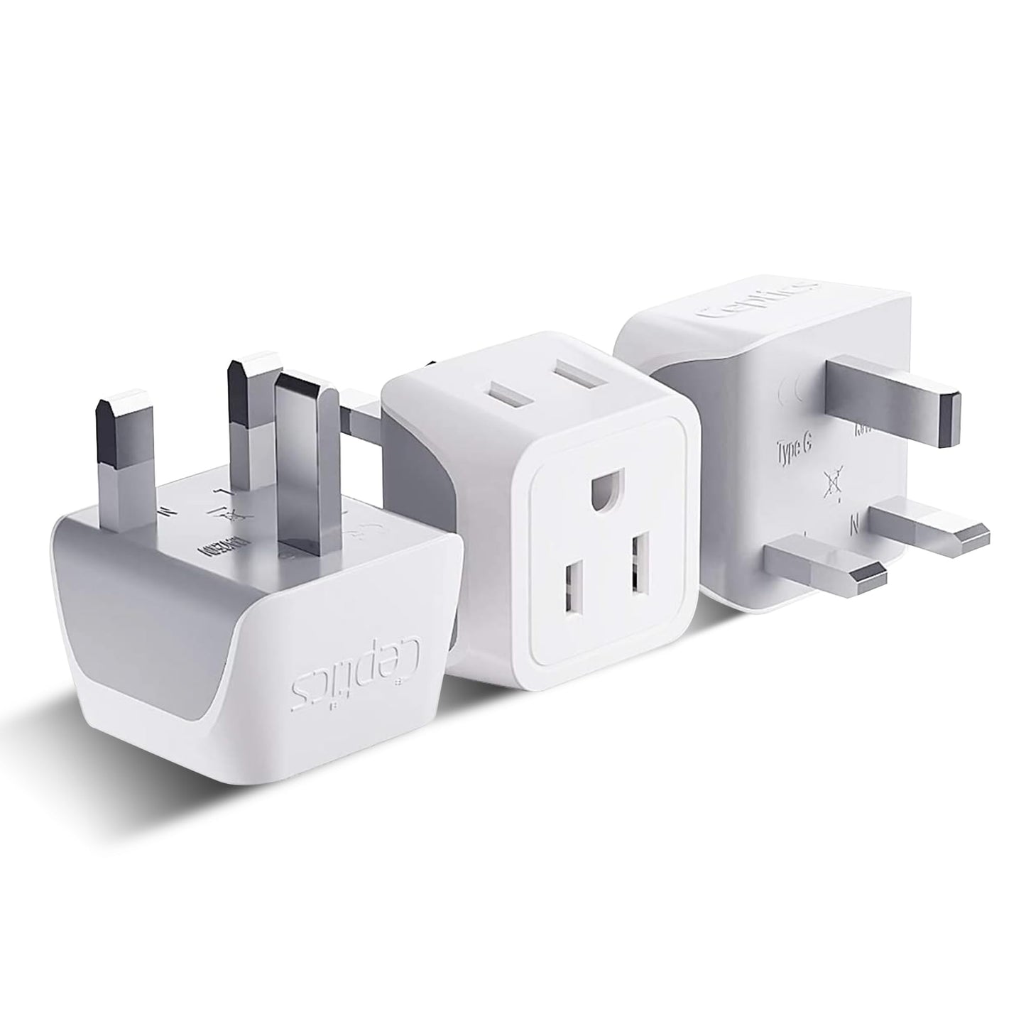 Ceptics USA to India Converter Plug, World (USA, China) Australia UK to India Plug Converter - Type D Plug Adapter - Canada to India Converter Plug - CE - RoHS - White - 1 Pack - Springkart 