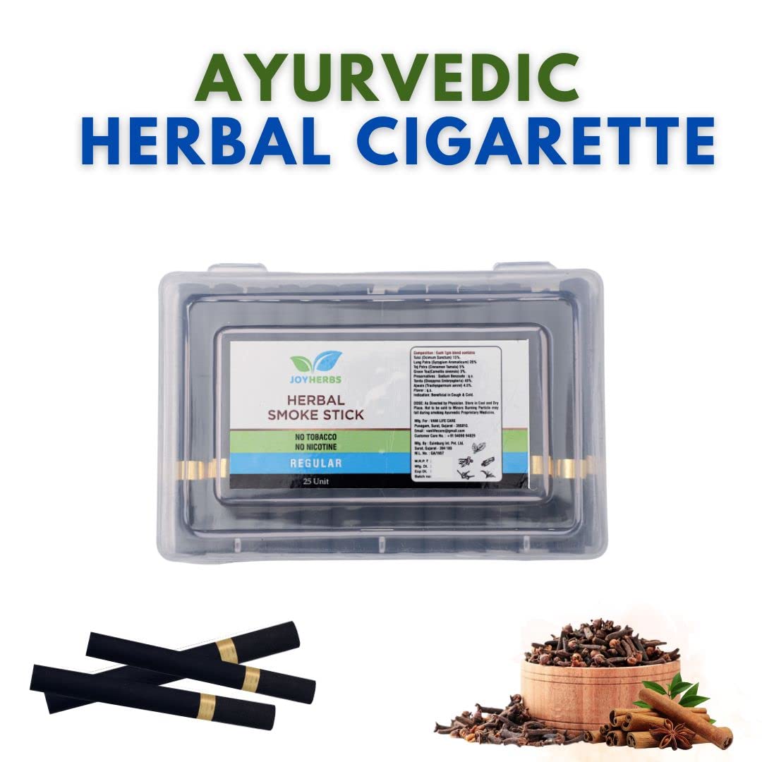 Herbals Regular Flavour Cigarette, Tobacco and Nicotine Free Herbal Smoke Sticks - 1 Packet (25 Sticks)