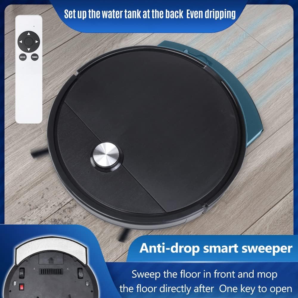 AlL-In-oNe fLoOr cLeAnInG RoBoT, pOwErFuL SuCtIoN & DuAl sIdE BrUsHeS, fOr hArDwOoD AnD TiLe – bLaCk