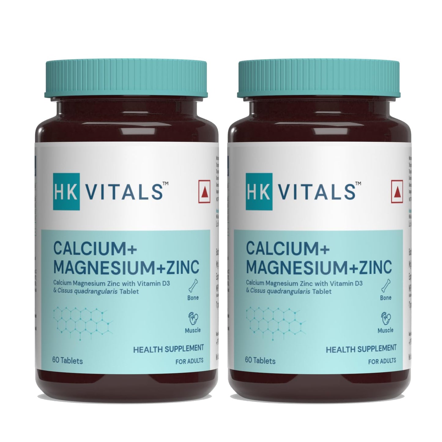 HealthKart hk vitals Calcium Magnesium & Zinc |With Vitamin D3, Calcium Supplement for Women and Men|for Bone Health & Joint Support, 1 count, 60 capsules - Springkart 