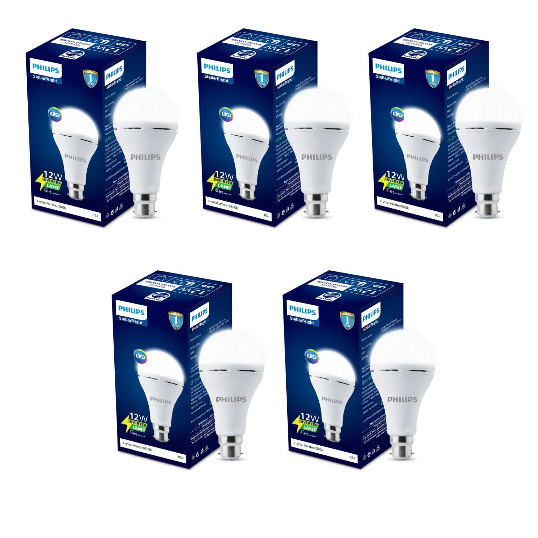 Philips 12W Emergency Bulb | Rechargeable Emergency Bulb for Power Cuts | Backup : 4hrs, Cool Day Light,Pack of 1