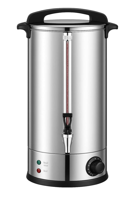 Gurubhai Equipments Stainless Steel Electric Kettle & Water Boiler – 18L Double-Layer Tea & Milk Boiler with Temperature Control | Commercial-Grade Urn for Home, Catering & Restaurant Use