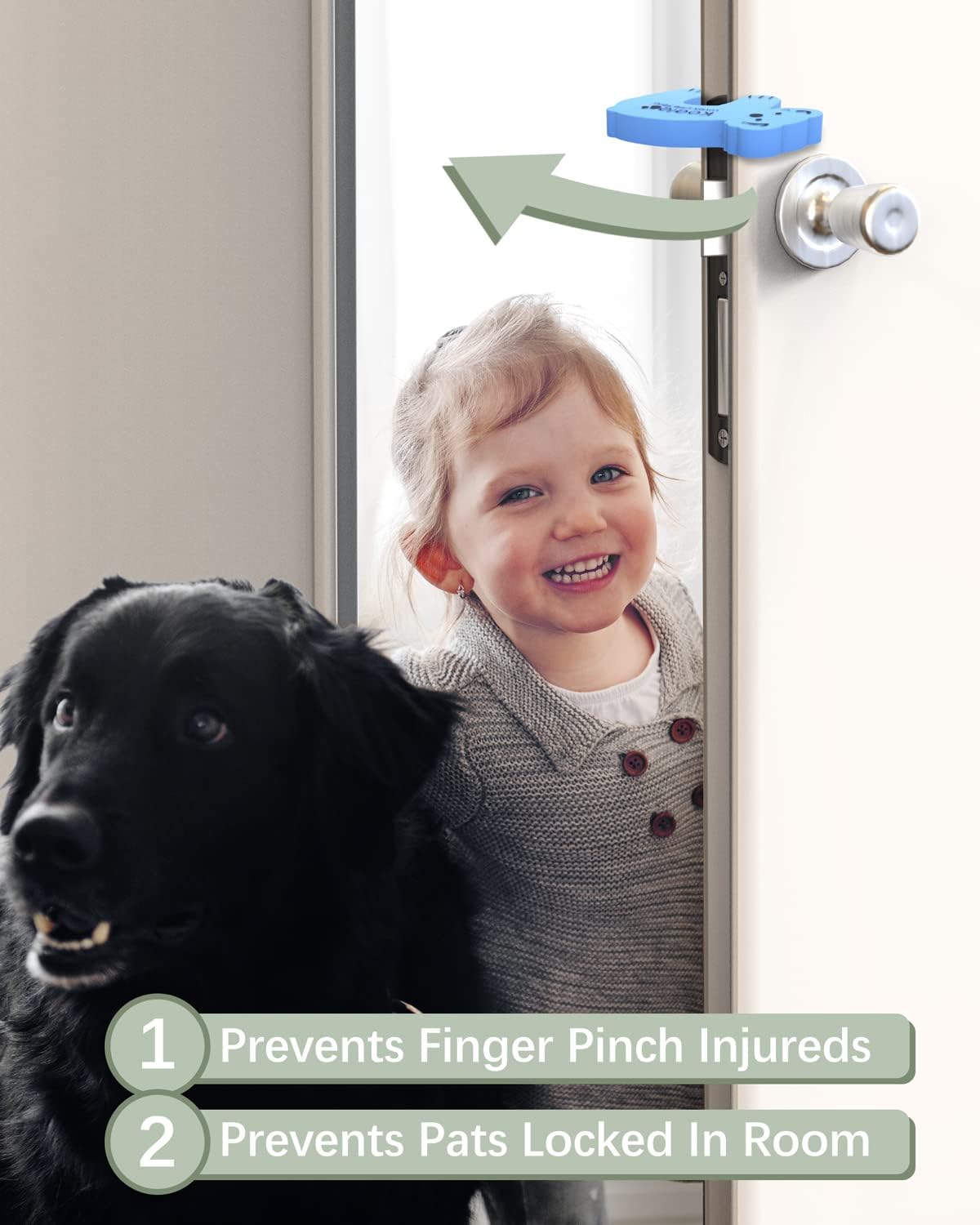 Animal Shape Door Stopper Lock Safety Guard, Kids Safety and Protection Finger Pich Door Guard, Baby Safety Cute Animal Security Door Stopper (2pc Set) - Springkart 