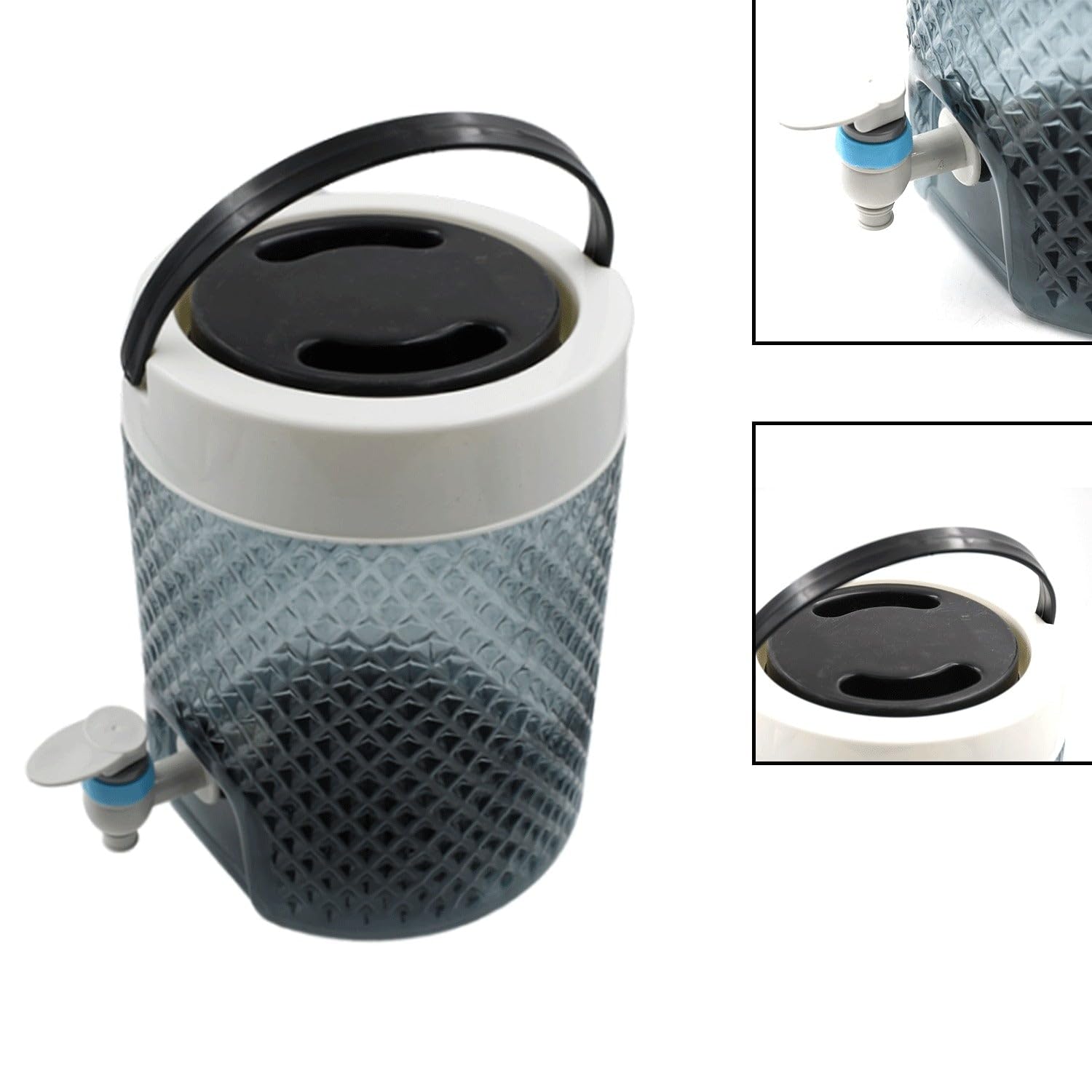 Diamond Cut Design Plastic Water JUG to Carrying Water and Other Beverages (4500ML)