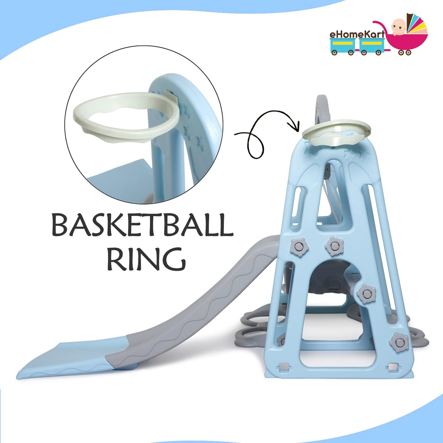 eHomeKart Slide Combo for Kids - Playgro Super Garden Slider Combo - for Boys and Girls - Perfect for Home/Indoor or Outdoor - 155 X 119 X 104 cm