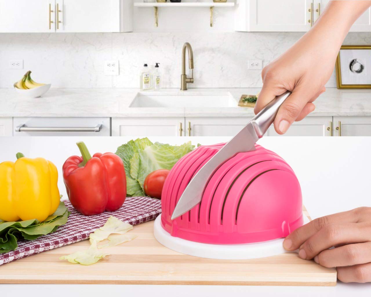 Multipurpose Salad Cutter Bowl Easy to 60 Seconds Salad Maker Kitchen Tools - Springkart 