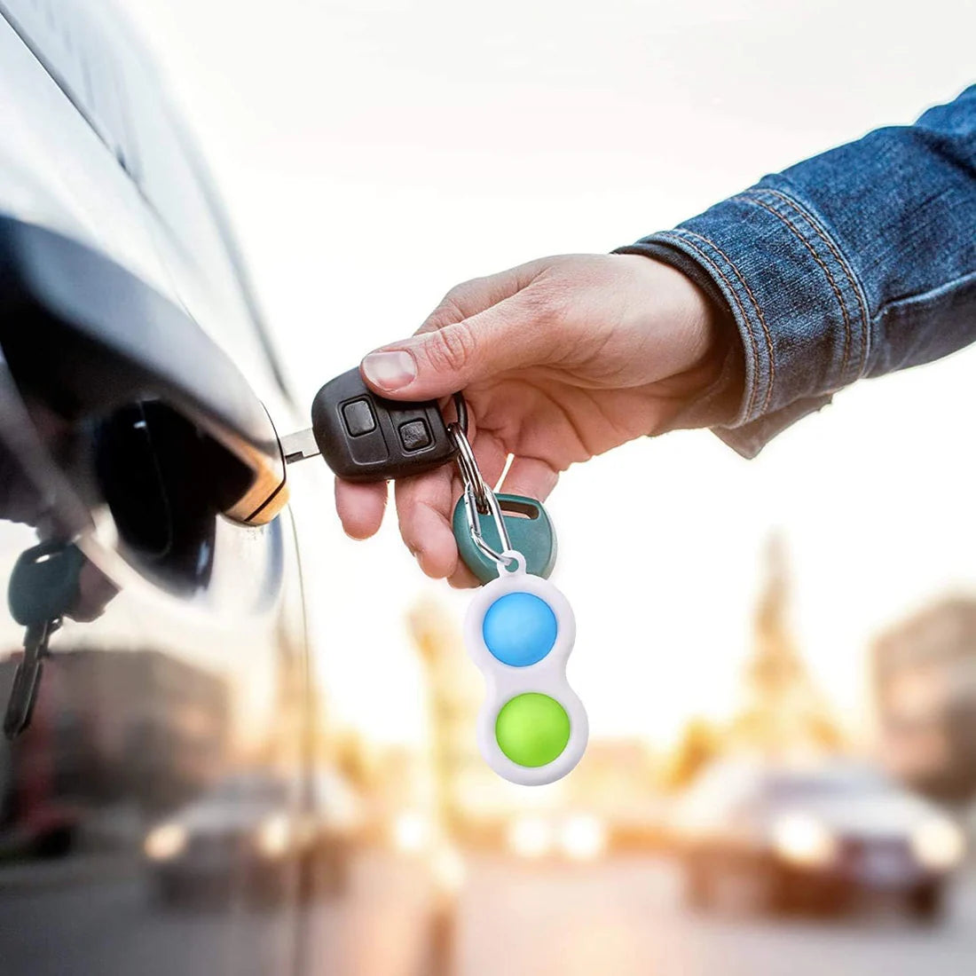 Pop It Fidget Toy Soft Silicone Push Pop Bubble for Car, Bike & Gifts for Kids & Adults