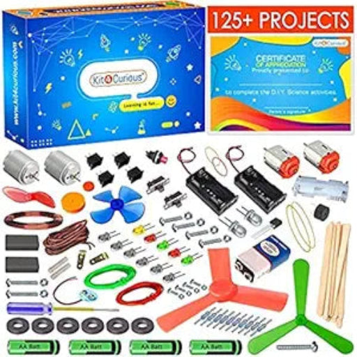 kit4curious 125 projects diy activity science electronics starter mega kit with user guide- Multi color