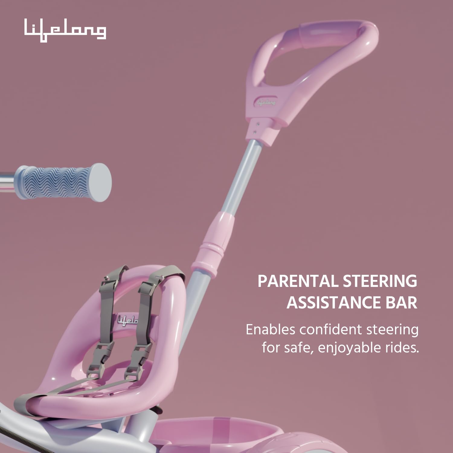 Lifelong Trike Cycle for Kids Cycle 2-5 Years - Tricycles for Boy & Girl - Baby Cycle - Bicycle for Kids - Bike with 3 EVA Wheels, Bell & Basket -Durable Tricycle with Parental Control - Springkart 