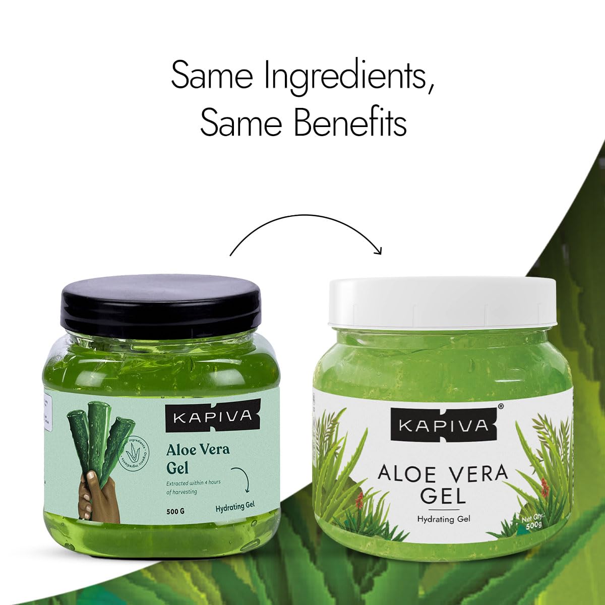 Kapiva Pure Aloe Vera Skin Gel 500g For Face & Hair | Hydrating, Moisturizing, Soothing Skin | Multipurpose Gel - Springkart 