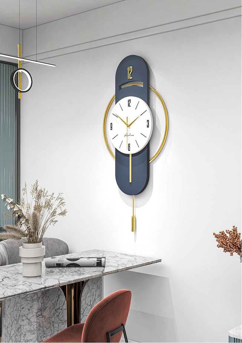 Home Decoration European Wall Clock Crystal Luxury Living Room Creative Personality Art, Metal,Analog Wall Clock (Peacock Wall Clock)