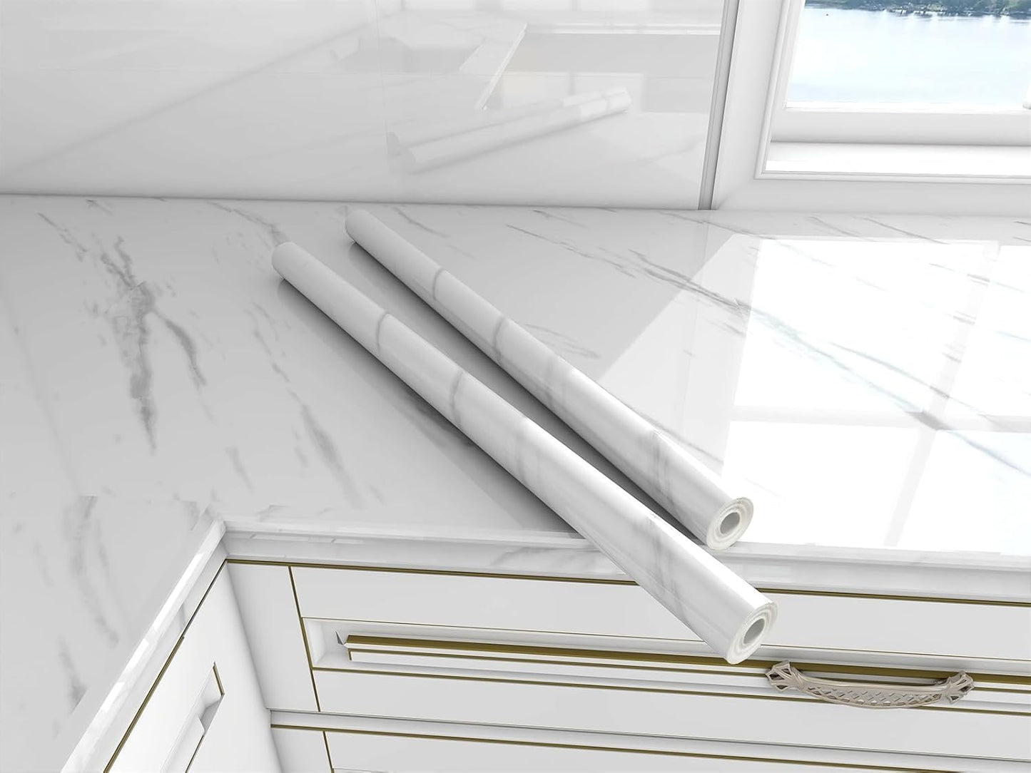 Beflix® Marble Peel and Stick Wallpaper for Home Decor, Waterproof Self-Adhesive Wall Stickers for Kitchen, Bathroom, Living Room – Wall Paper (60X200 CM) (Grey)