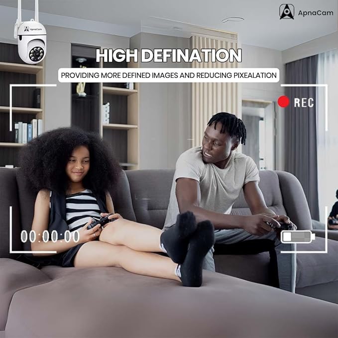 Smart Wi-fi Wireless IP CCTV Security Camera Light Vision, Remote Indoor 1080p V380 Pro App 360 Degree Watch Live Streaming Mini Dome PTZ Camera(Pack of 2)