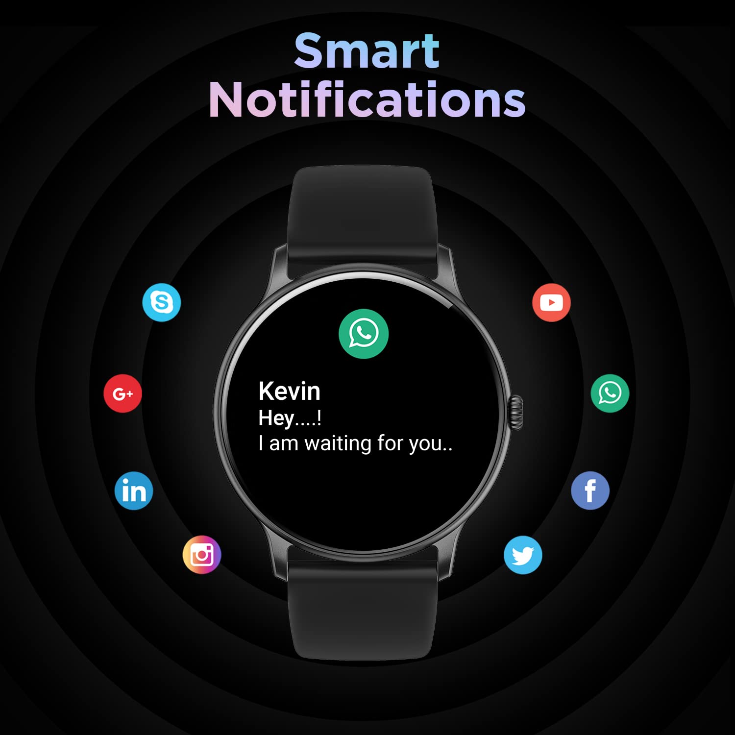 Fire-Boltt Phoenix Smart Watch with Bluetooth Calling 1.3,120+ Sports Modes, 240 * 240 PX High Res with SpO2, Heart Rate Monitoring & IP67 Rating (Black) - Springkart 