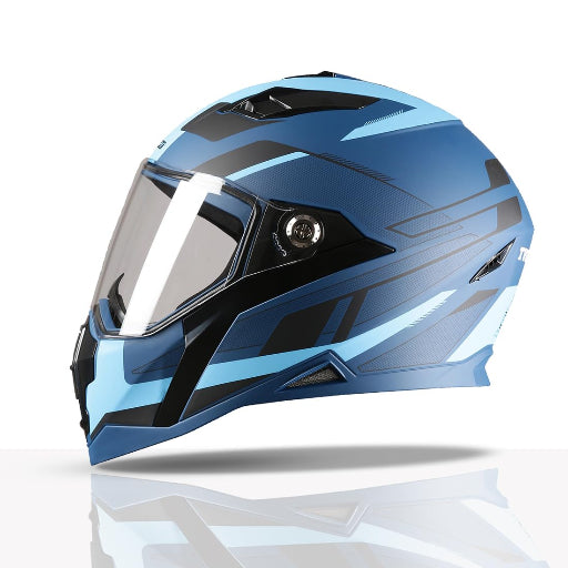 TVS Racing Anti Matter Full Face Helmet for Bike & Motorcycle Riders-DOT & ISI Certified-Lightweight ABS Shell, UV Resistant-Ventilated Comfort Liner, Quick-Release Visor & Chin Strap