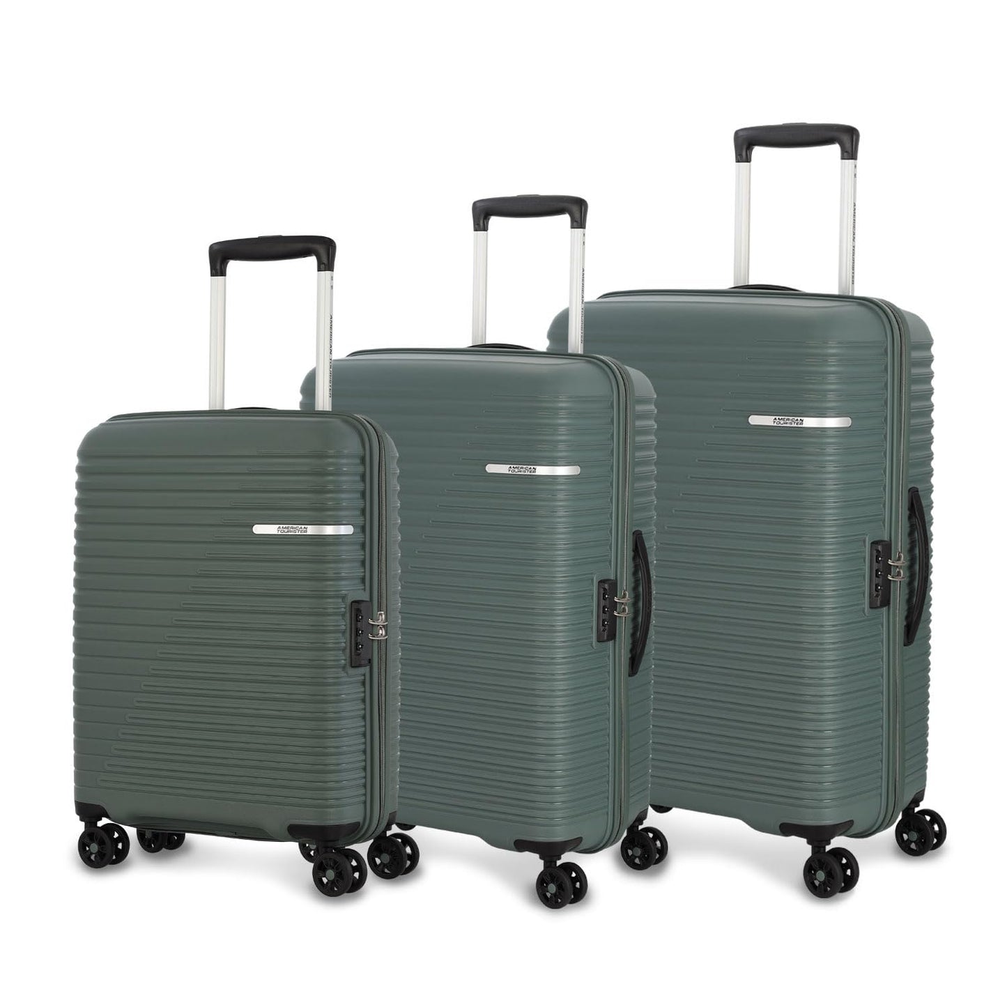 American Tourister Liftoff+|Medium Size Check-in Spinner Trolley Bag (67 cm) for Travel|360° 8 Wheel Travel Luggage|Hard Case Polypropylene (PP) Suitcase|Mounted TSA Lock|Seafoam Blue