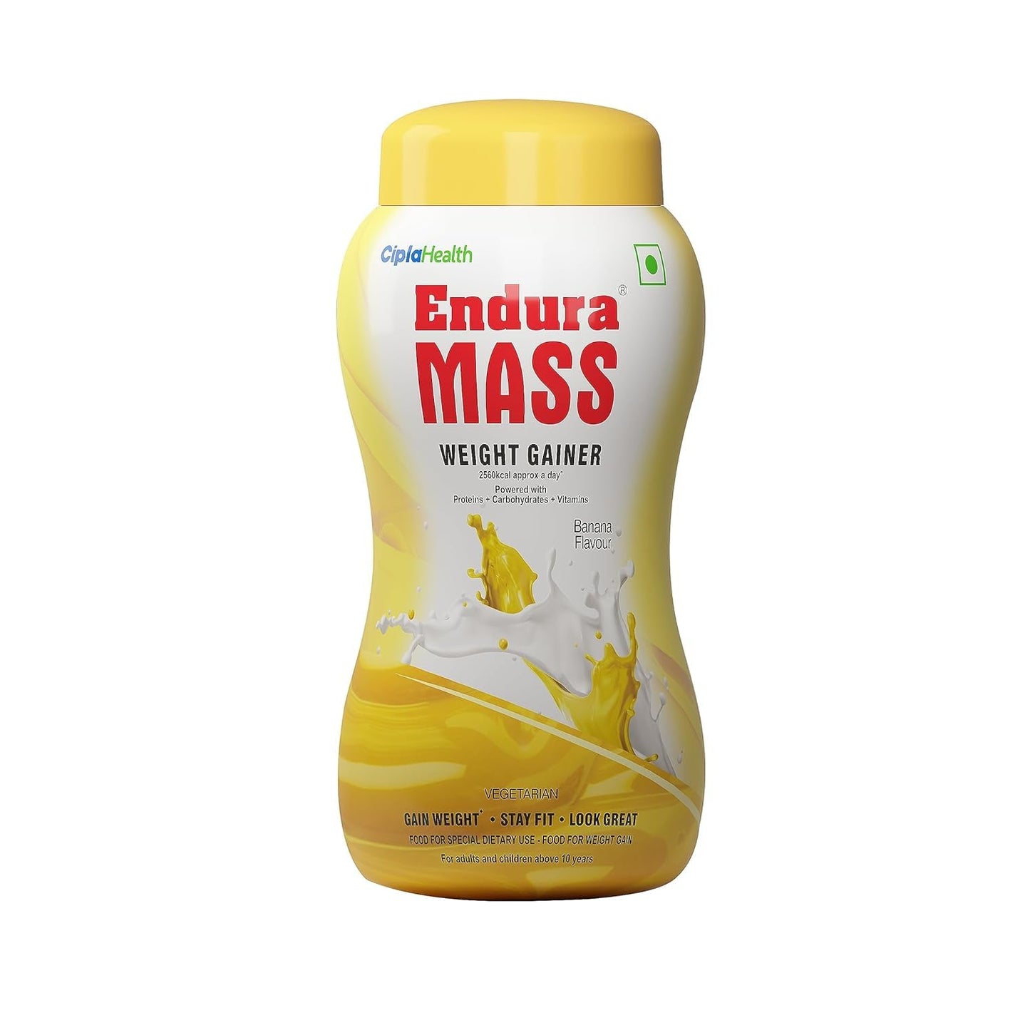 Endura Mass Weight Gainer Powder 550g Banana Flavour | Unique blend of 3 Sources of Protein, Carbs, Vitamins & Essential Minerals | Ideal for Children Above 10 Years, Men, Women & Athletes