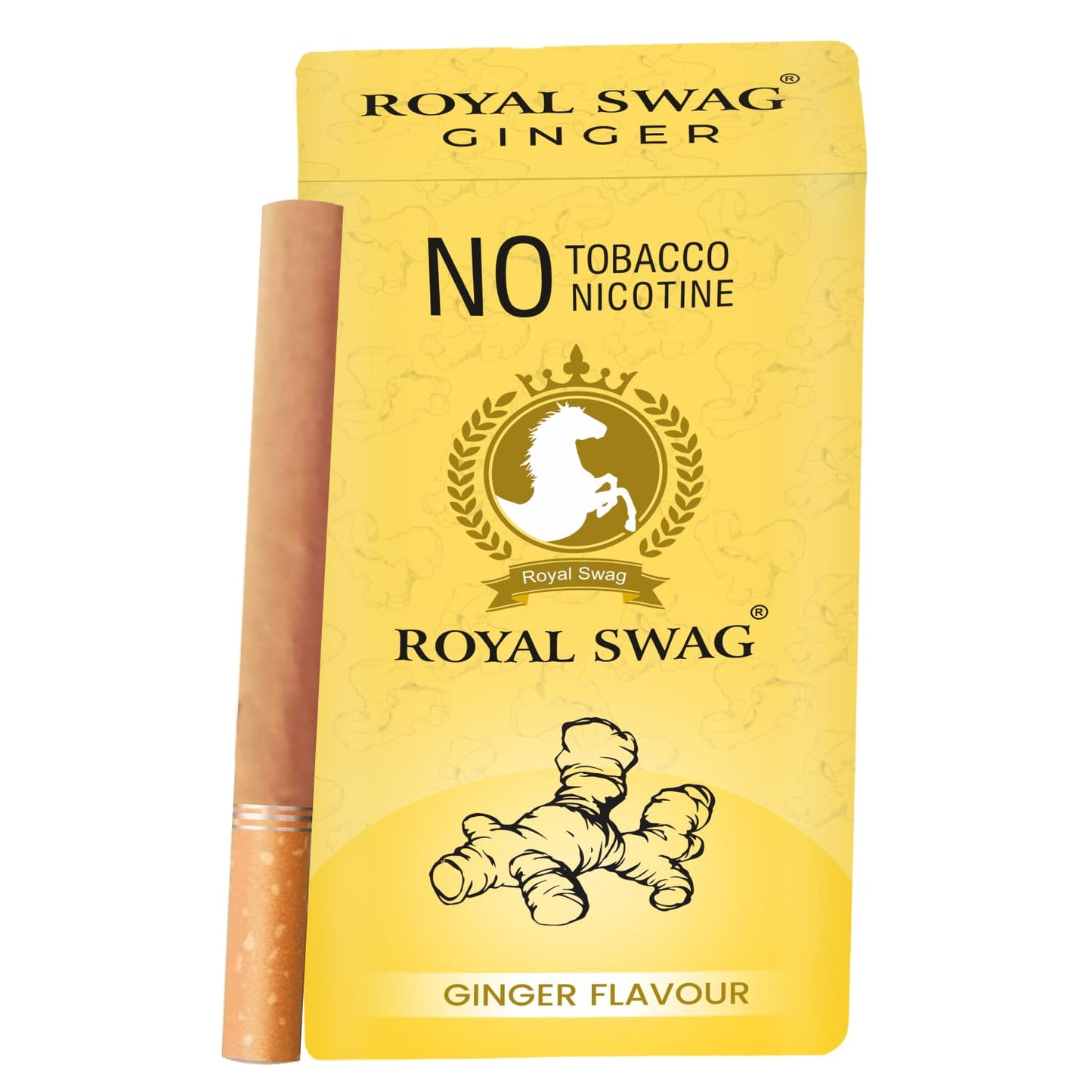 Royal Swag Ayurvedic Herbal Cigarette 100% Tobacco-Free and 100% Nicotine-Free 10 Sticks - | Smoking Cessation