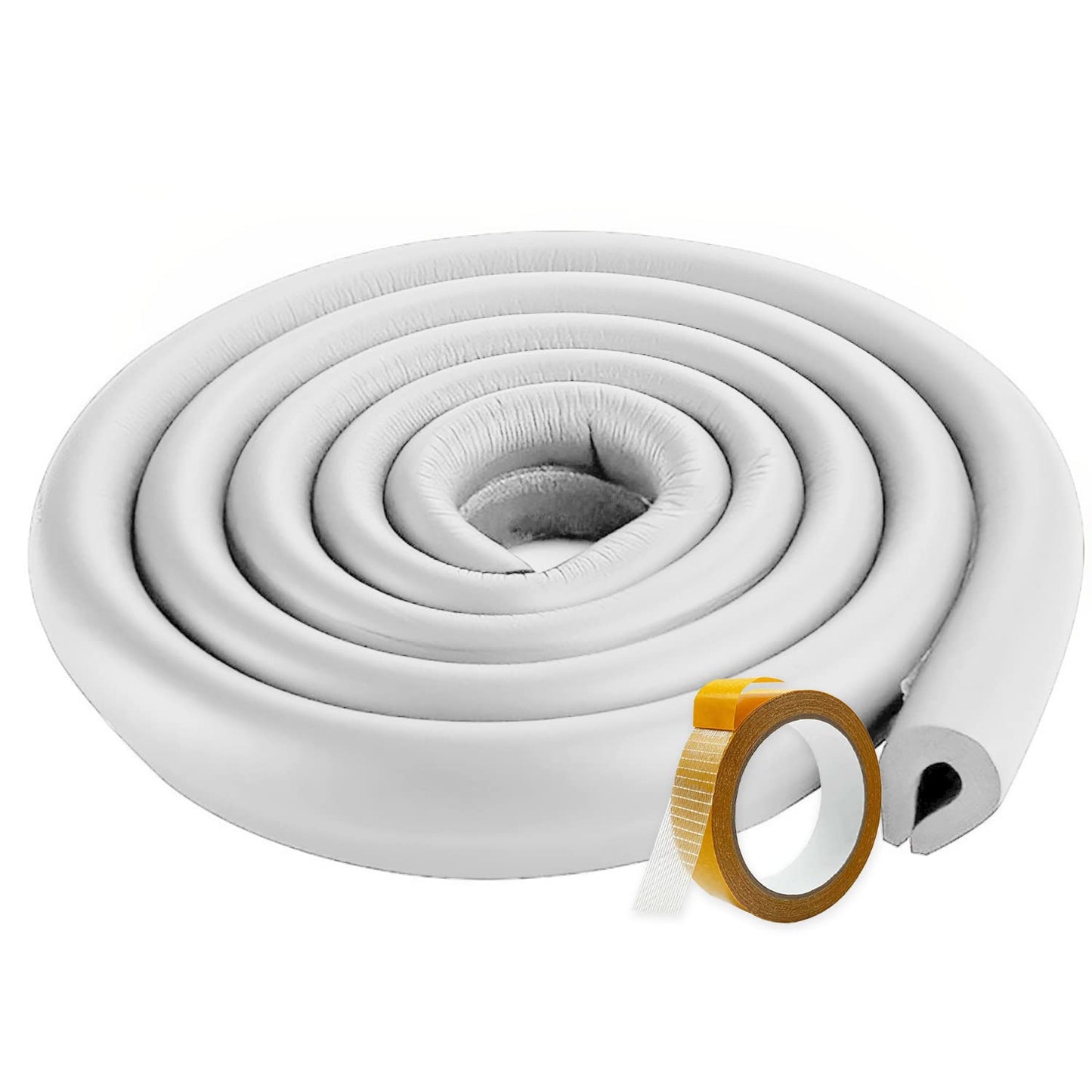 SYGA Baby Safety Strip Furniture Edge Guard Cushion Corner Cover 2 Meter 6.5 feet Tape Infant Bump Protector (Grey) - Springkart 