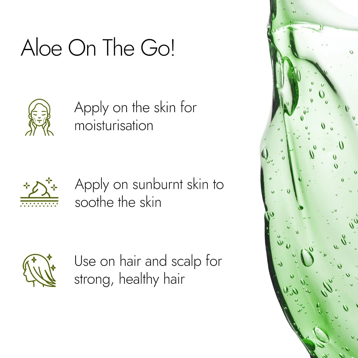 Kapiva Pure Aloe Vera Skin Gel 500g For Face & Hair | Hydrating, Moisturizing, Soothing Skin | Multipurpose Gel - Springkart 