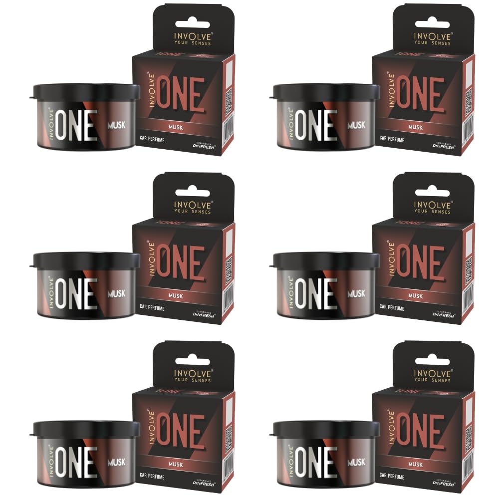 Involve Your Senses One Musk Organic Car Perfume, Involve Your Senses Strong Fiber Air Freshener to Freshen'up Your Car - IONE01-40 g,Car Accessories interior car perfumes and fresheners