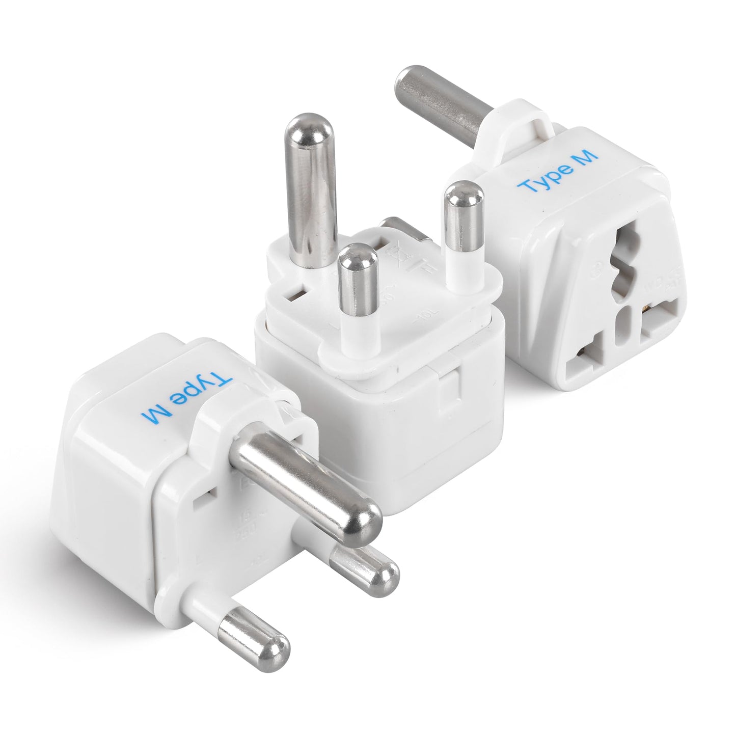 Ceptics UK Adapter for Indian Pins, India to UAE, Hong Kong, Dubai, UK Plug - Type G - Perfect for Laptop, Camera, Chargers - CE - RoHS - 3 Pack -White- Lifetime Limited Warranty