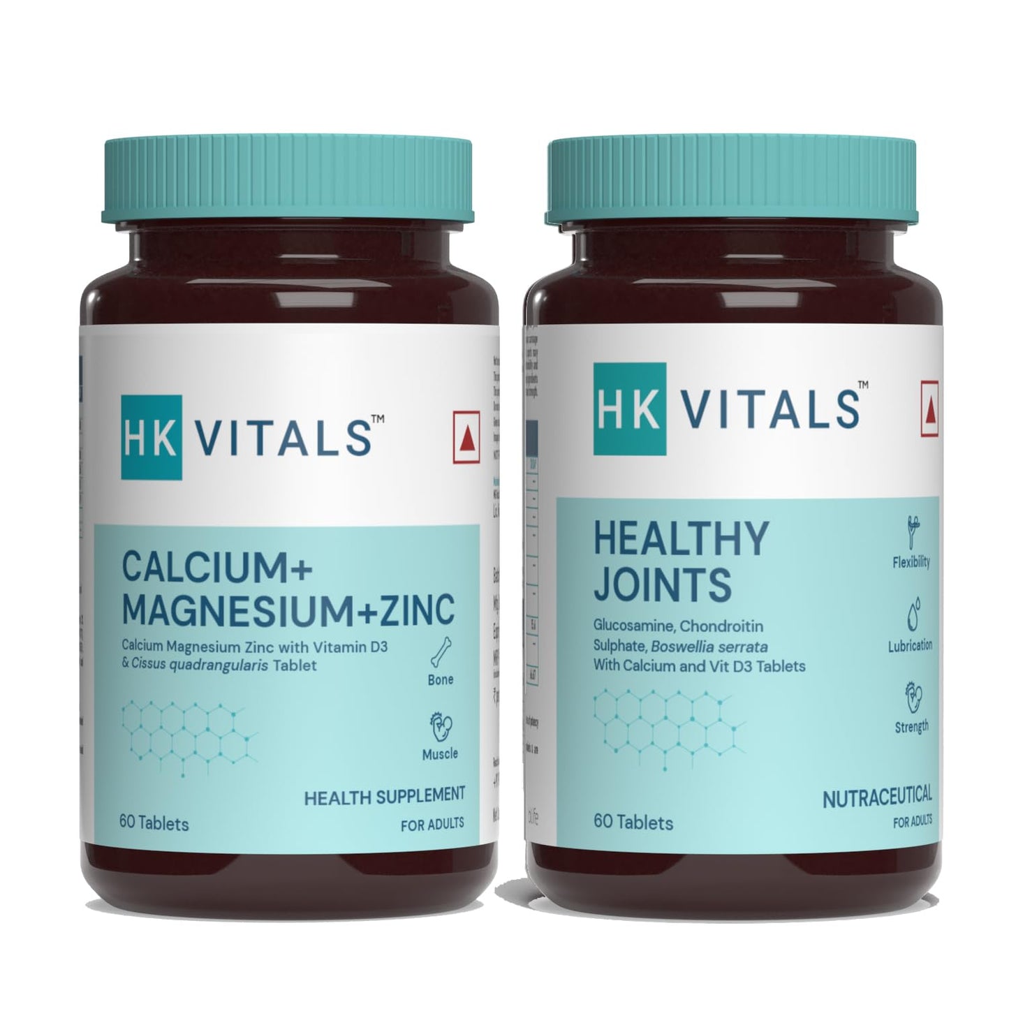 HealthKart hk vitals Calcium Magnesium & Zinc |With Vitamin D3, Calcium Supplement for Women and Men|for Bone Health & Joint Support, 1 count, 60 capsules - Springkart 
