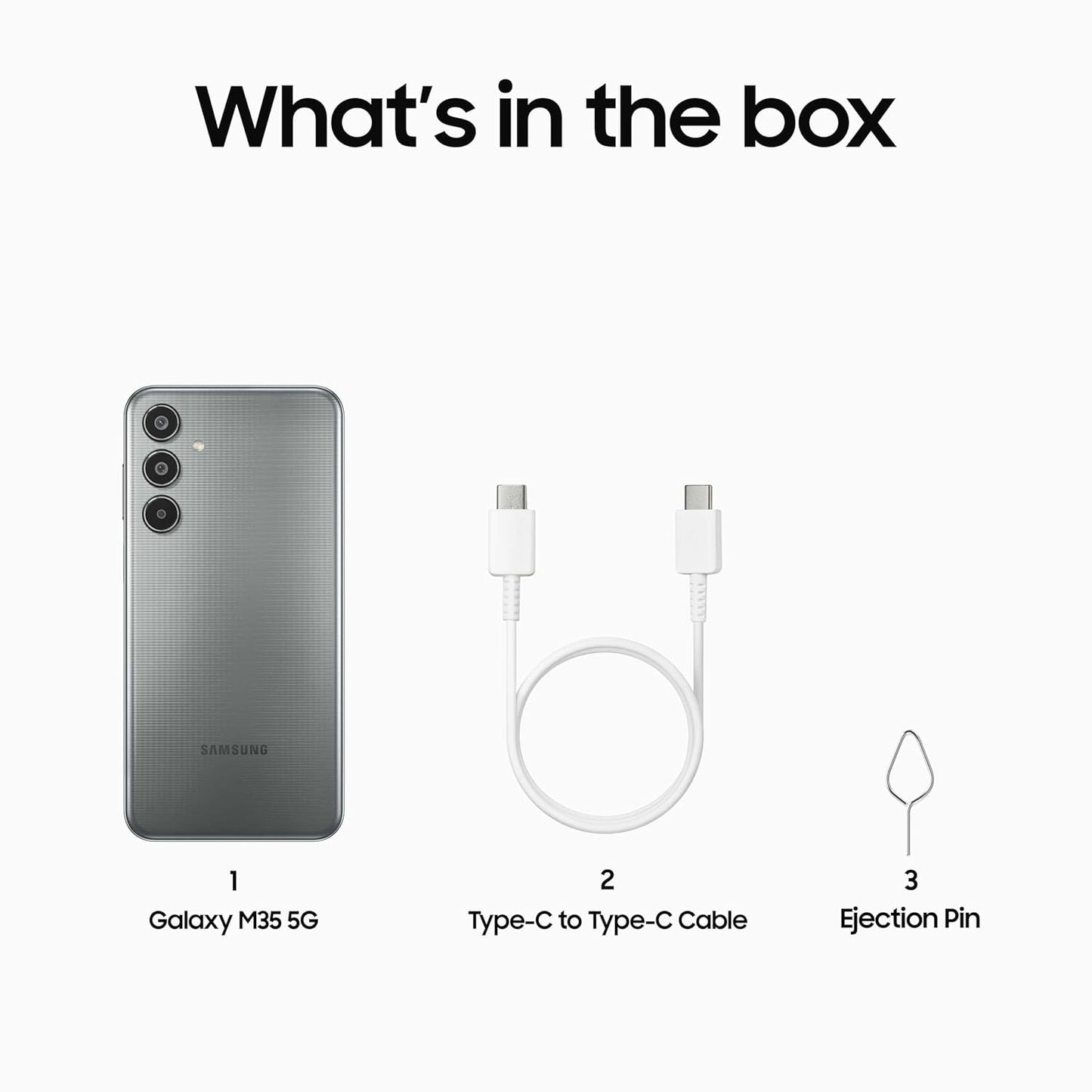 Samsung Galaxy M35 5G (Thunder Grey,8GB RAM,256GB Storage)| Corning Gorilla Glass Victus+| AnTuTu Score 595K+ | Vapour Cooling Chamber | 6000mAh Battery | 120Hz Super AMOLED Display| Without Charger - Springkart 