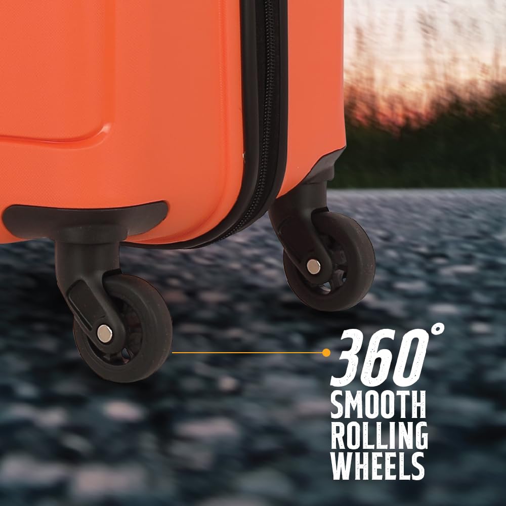 Kamiliant American Tourister Polypropylene Kam Harrier Sp78Cm Orange Spinner Suitcase, Medium