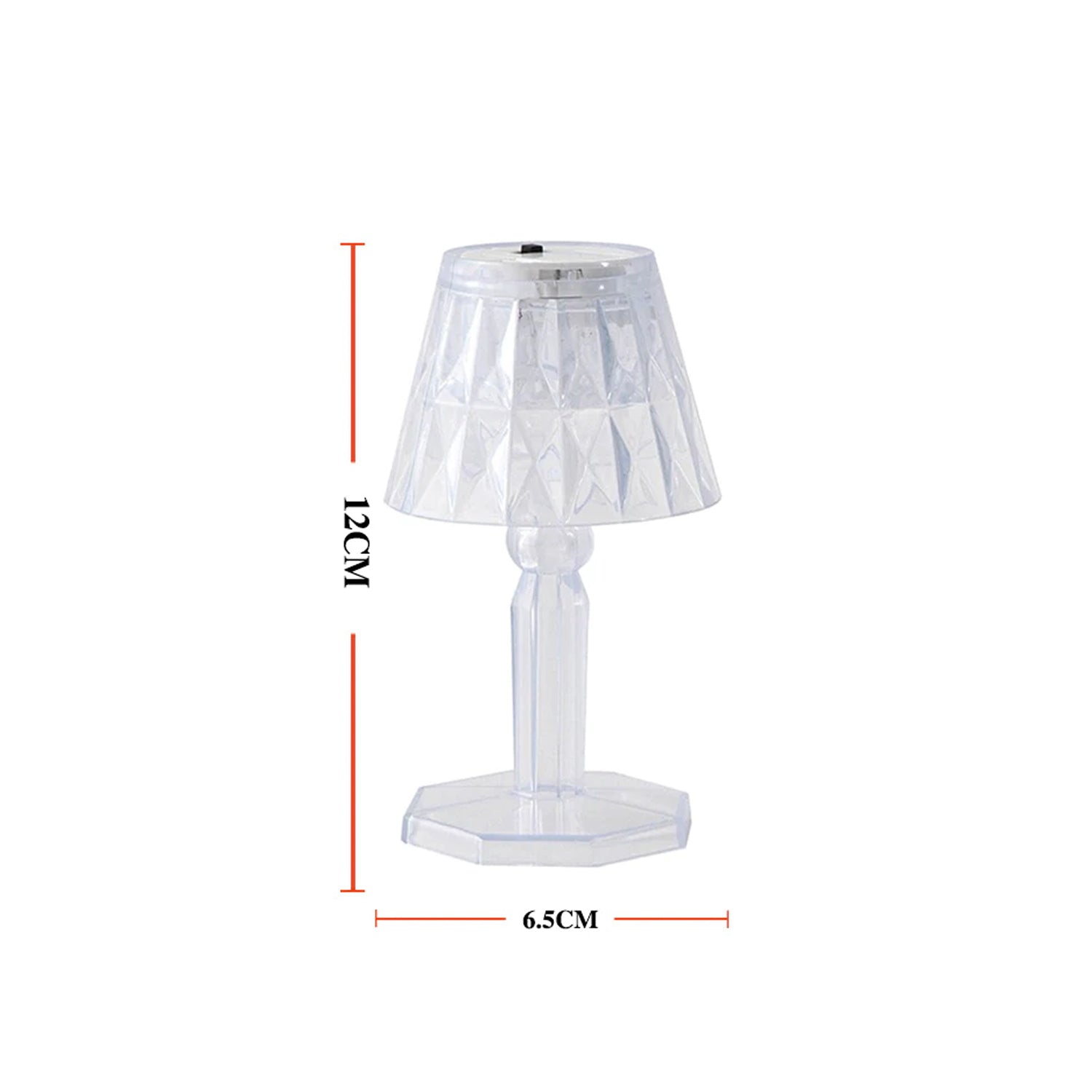6610 2in1 Transparent Mini Crystal Table Lamp With Reflection Light - Springkart 