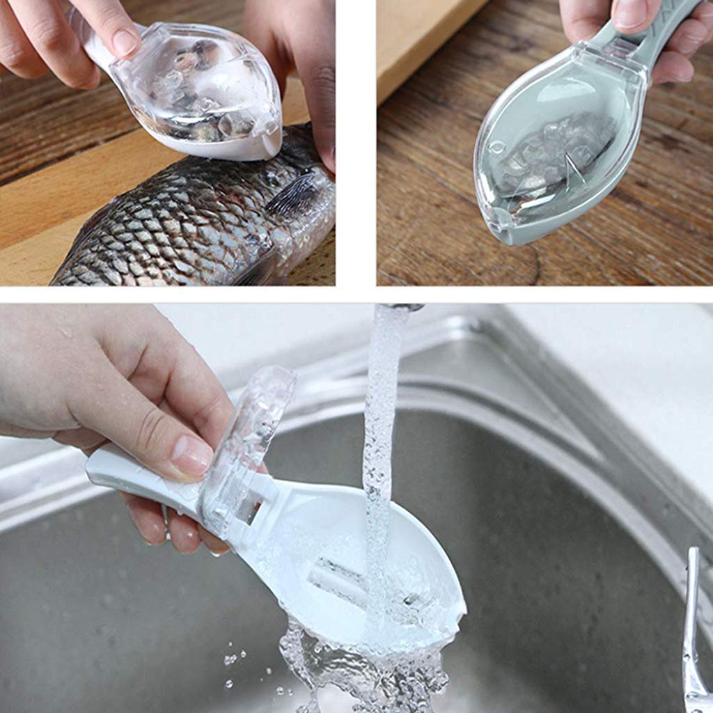 Fish Scale Scraper Skin Peeler Fish Tools Kitchen Gadget - Springkart 