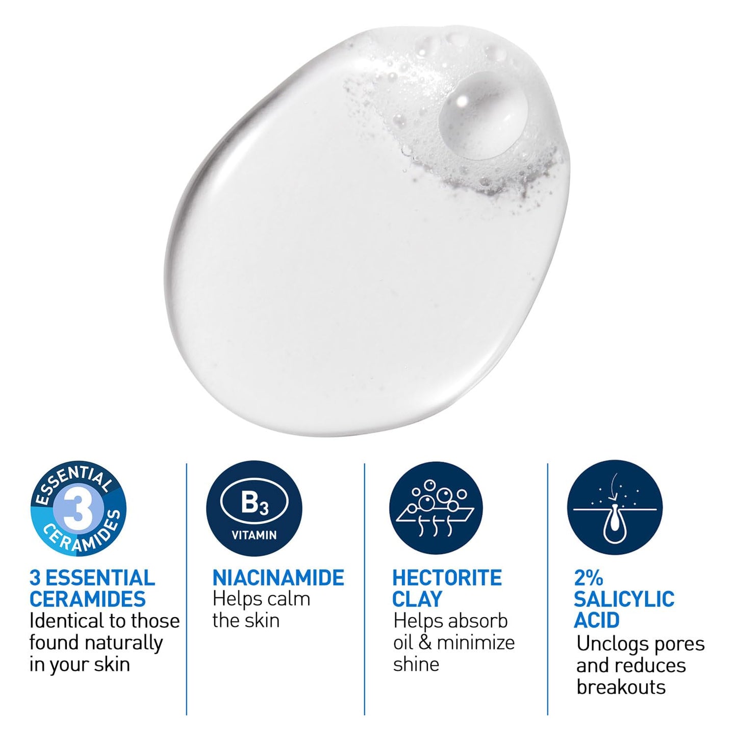 Cerave Blemish Control Cleanser with 2% Salicylic Acid & Niacinamide for Acne Prone Skin, Controls Acne & Spots, Unclog Pores & Reduces Blemishes, 236ml