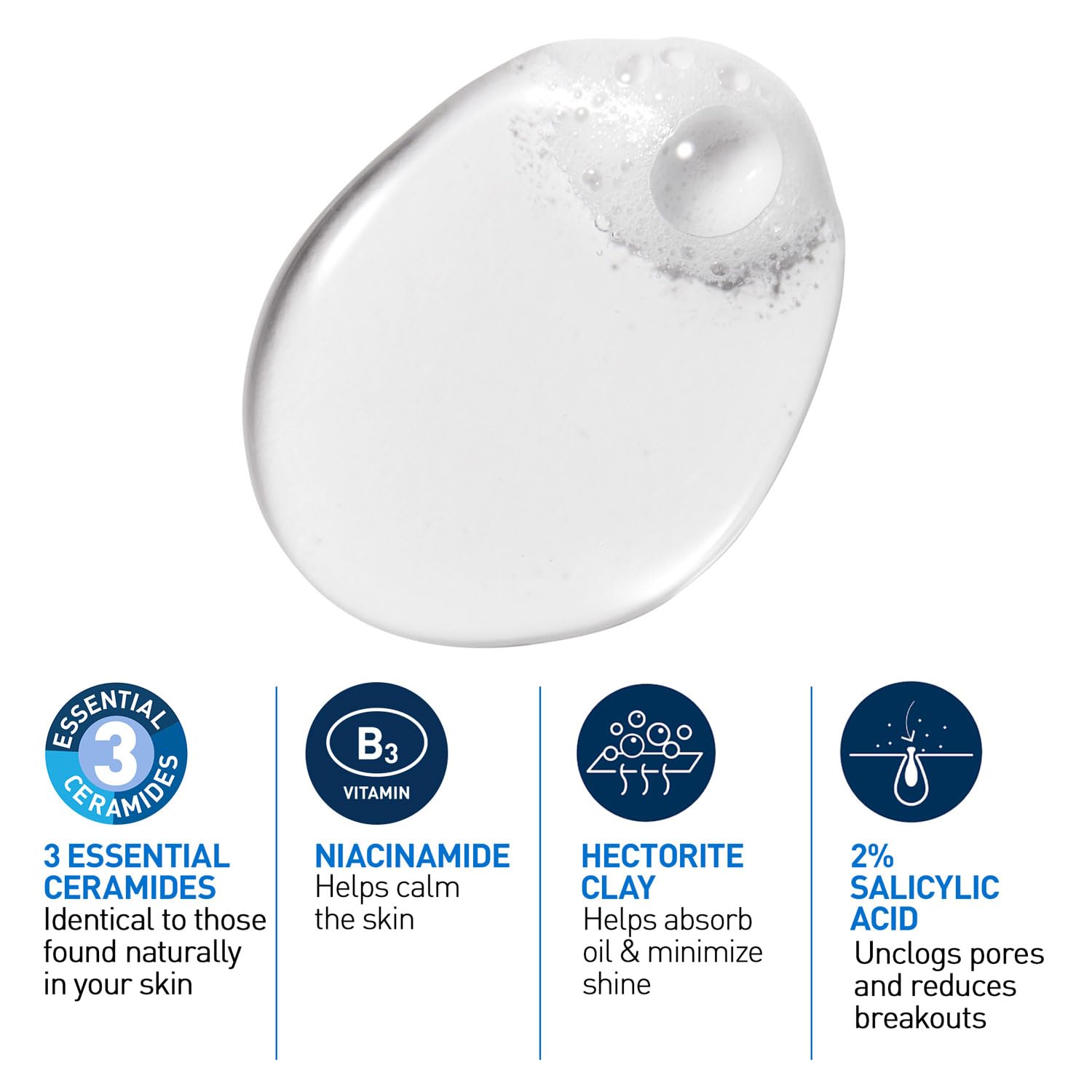 Cerave Blemish Control Cleanser with 2% Salicylic Acid & Niacinamide for Acne Prone Skin, Controls Acne & Spots, Unclog Pores & Reduces Blemishes, 236ml