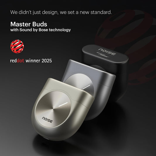 Noise Master Buds, Sound by Bose in-Ear Bluetooth Earbuds, Up to 49dB Adaptive ANC, LHDC 5.0, Immersive Spatial Audio, 44H Playtime with 6 mic ENC, Dual Pairing, IPX5 Ear Buds TWS (Onyx)