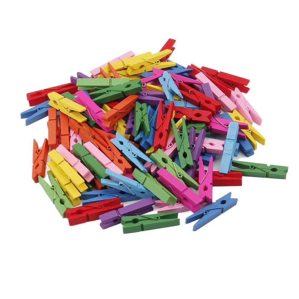 Multipurpose Wooden Clips / Cloth Pegs (Large, 500 Pcs) - Springkart 