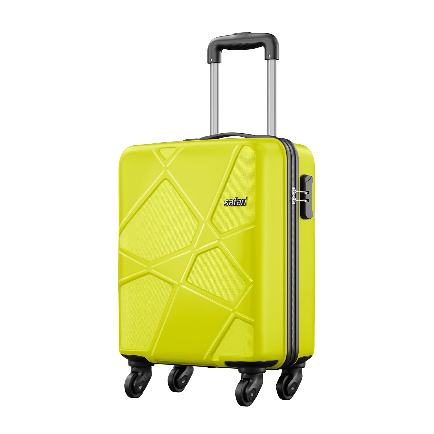 Safari Pentagon Set of 2, Cabin & Checkin Trolley Bags Hard Case Polypropylene 4 Wheels 360 Degree Wheeling System Luggage, Travel Bags, Suitcase for Travel, Trolley Bags for Travel, Dusk Green