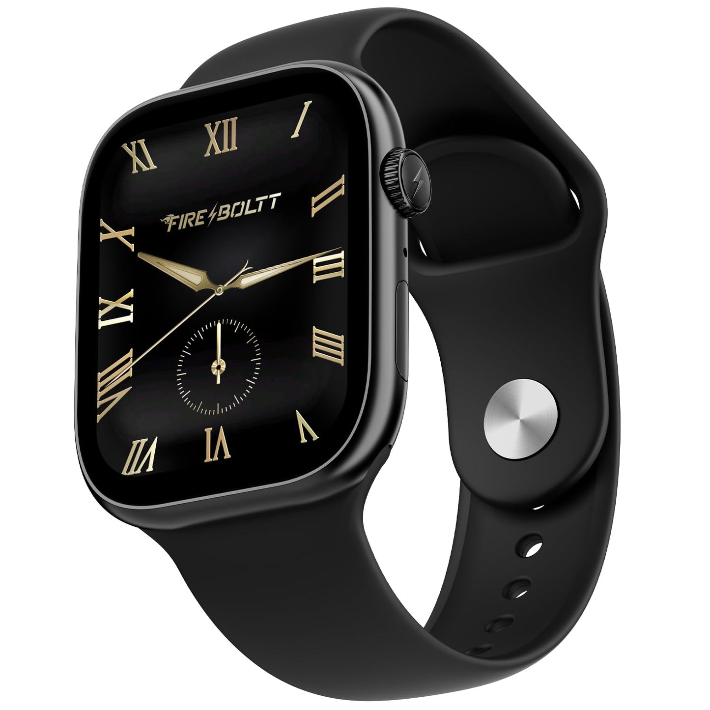 Fire-Boltt Ninja X Ring Smart Watch with 1.96” Large Display, Bluetooth Calling, Wireless Charging, AI Voice Assistant, 500+ Watch Faces, Health Suite, Smart Watch for Man & Woman – Blue S