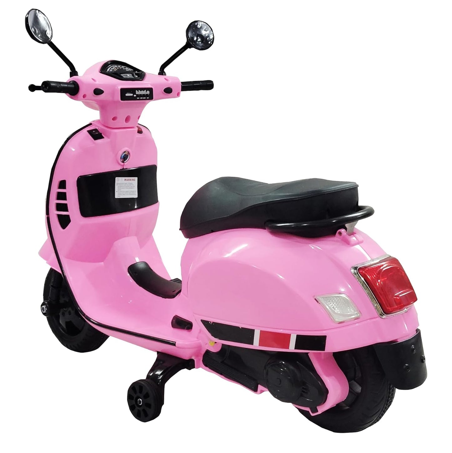 Vespa 12v Battery Operated Rechargeable Ride On Scooter for Girls and Boys || 1 to 6 Years Kids Scooty, Pink