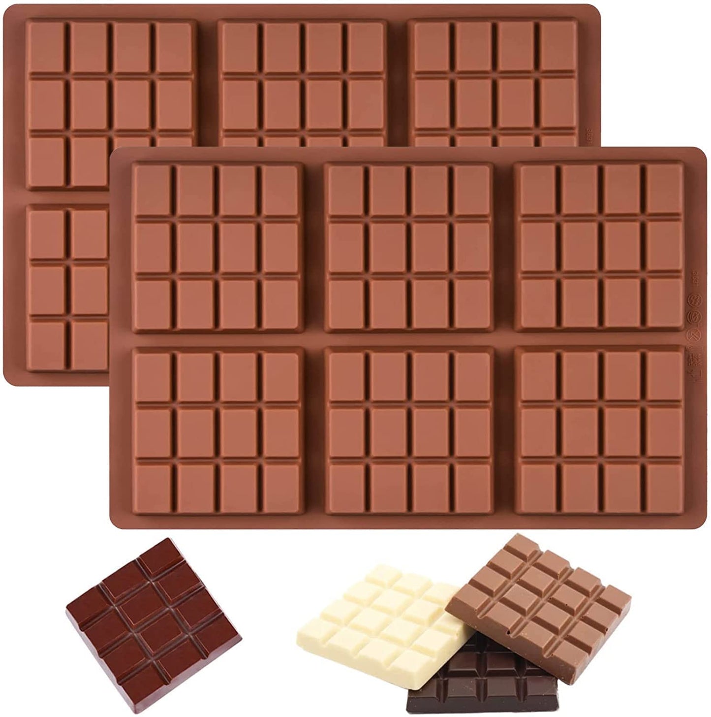 KARP Silicone Multi Chocolate Bar Mould/Chocolate Making And Shaping Mould/Love Mould Waffle Shape Chocolate Mould For Jelly, Candy, Fondant (Chess Shape Chocolate Mold), 10 CM - Springkart 