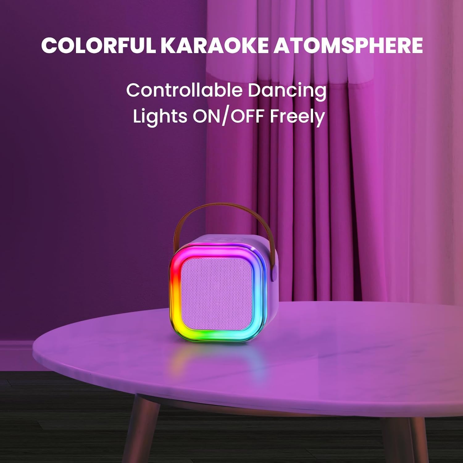 Kidara™ 2025 New Karaoke Machine for Kids with 2 Two Wireless Mics 4-12 Years Toys Gifts for Girls Boys Ages 4, 5, 6, 7, 8, 9, 10, 12 +Year Birthday Double Mic (Multicolor) - Springkart 