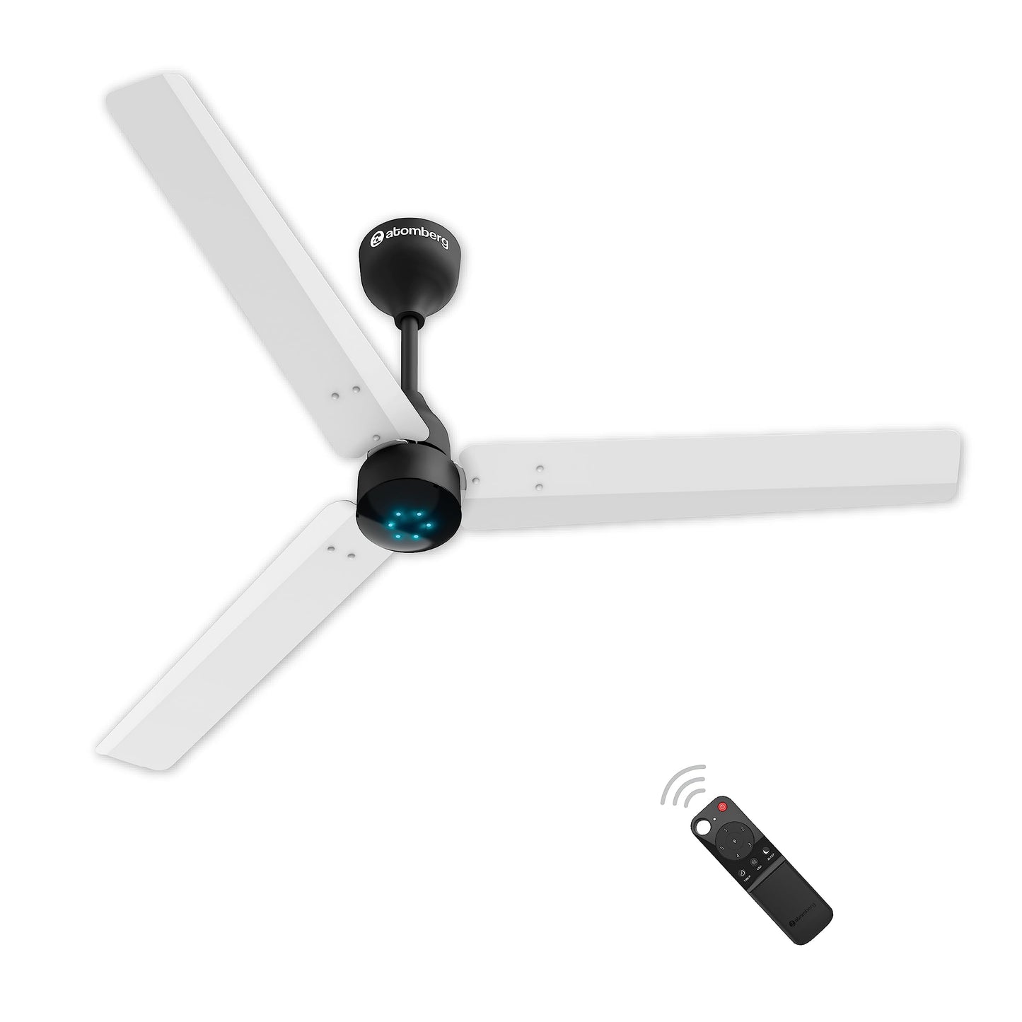 atomberg Renesa Enzel 1200mm BLDC Ceiling Fan with Remote Control | BEE 5 star Rated Energy Efficient Ceiling Fan | High Air Delivery with LED Indicators| 3 Year Warranty (Gloss White)
