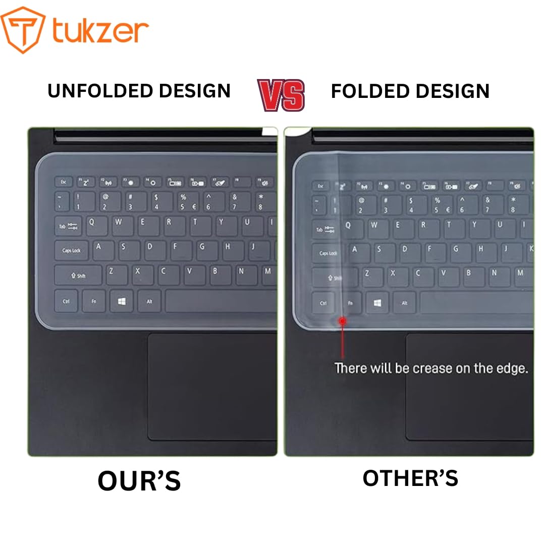 Tukzer Universal Silicone 15.6” Laptop Keyguard Keyboard Protector, Keyboard Dust Cover, Keyboard Skin 15.6” keyguard (36.5 x 13.5 cm) - Springkart 