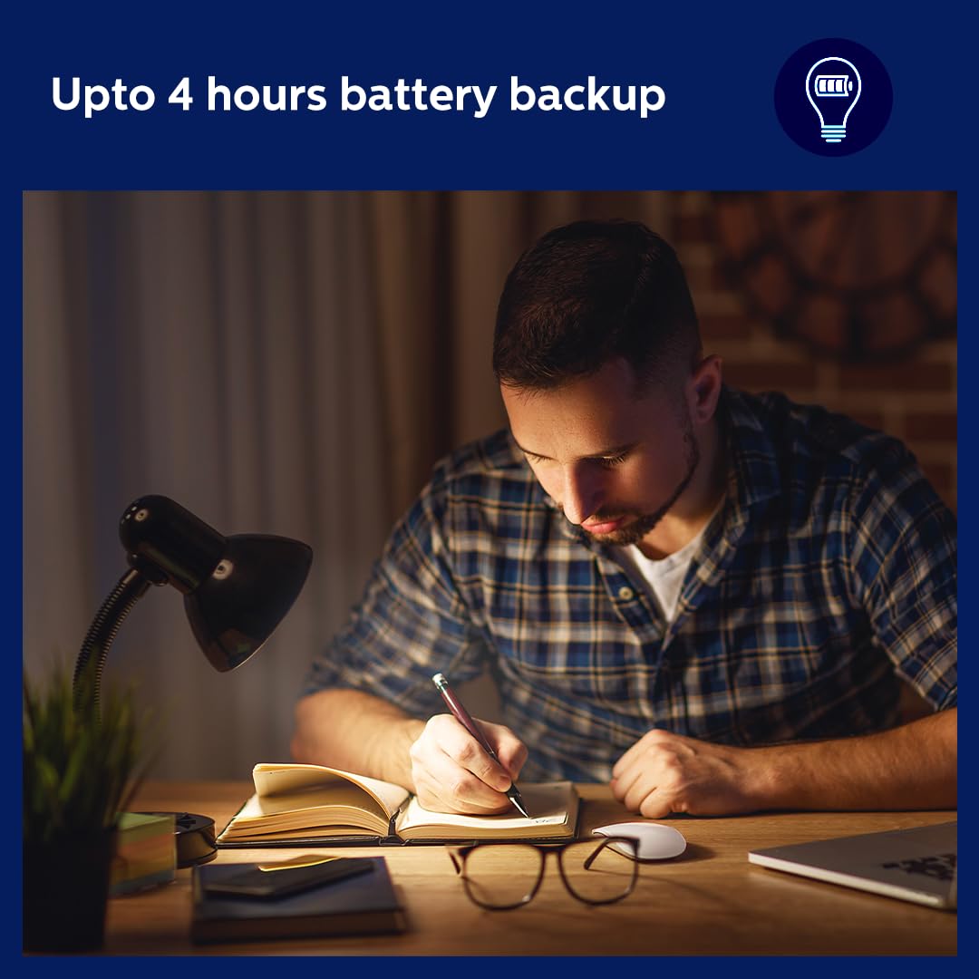 Philips 12W Emergency Bulb | Rechargeable Emergency Bulb for Power Cuts | Backup : 4hrs, Cool Day Light,Pack of 1