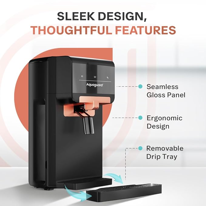 Aquaguard Nexen RO+UV+Active Copper Water Purifier | 2 Year Filter Life with Comprehensive Warranty | With Mega Sediment Filter | Save over 18,000 on Filters | With Removable Drip-Tray