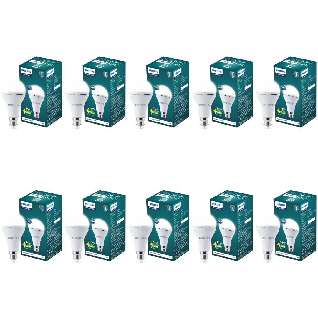 Philips 12W Emergency Bulb | Rechargeable Emergency Bulb for Power Cuts | Backup : 4hrs, Cool Day Light,Pack of 1